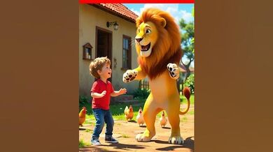 Lion and Kid Happy Moment | Beast Challenge Stories