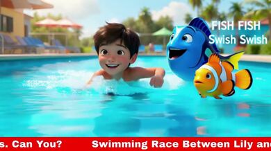 Swimming Race Between Lily and Fishes. Can You? | Beast challenge Stories