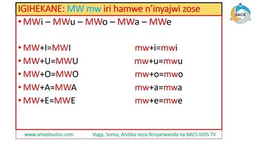 IKINYARWANDA: IGIHEKANE MW-mw