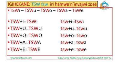 IKINYARWANDA: IGIHEKANE TSW-tsw