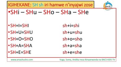 IKINYARWANDA: IGIHEKANE SH-sh