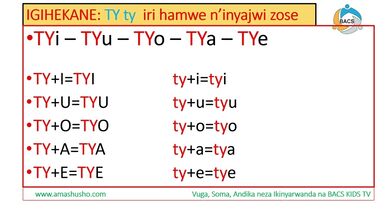 IKINYARWANDA: IGIHEKANE TY-ty
