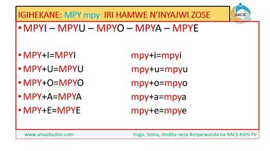 IKINYARWANDA: IGIHEKANE MPY-mpy