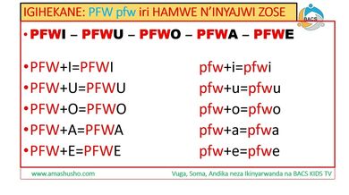 IKINYARWANDA: IGIHEKANE PFW-pfw