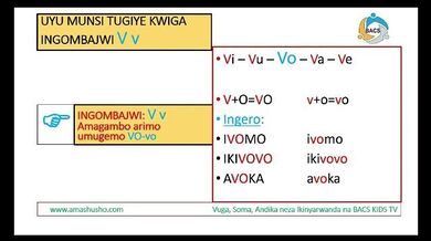 IKINYARWANDA: INGOMBAJWI V-v