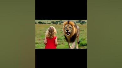 Funny Shorts for Lion saves the Little Girl | Beast Challenge Stories
