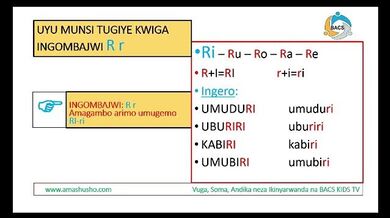IKINYARWANDA: INGOMBAJWI R-r
