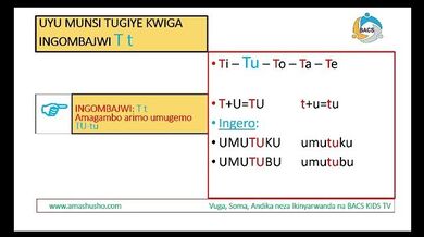 IKINYARWANDA: INGOMBAJWI T-t
