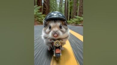Funny Shorts for Hamster riding Motorcycle | Beast Challenge Stories