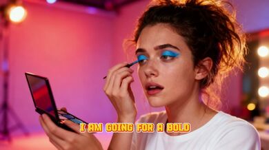 No Mirror, No Problem? Makeup Challenge Attempt | Beast challenge Stories