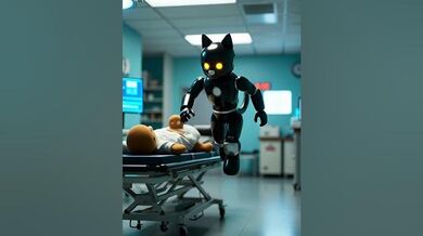 Funny Shorts: Robot Cat Working | Beast Challenge Stories