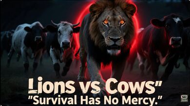 Lions Hunt Cows Survival vs Humanity | Beast challenge Stories